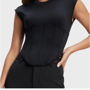 Good American corset bottom tank top